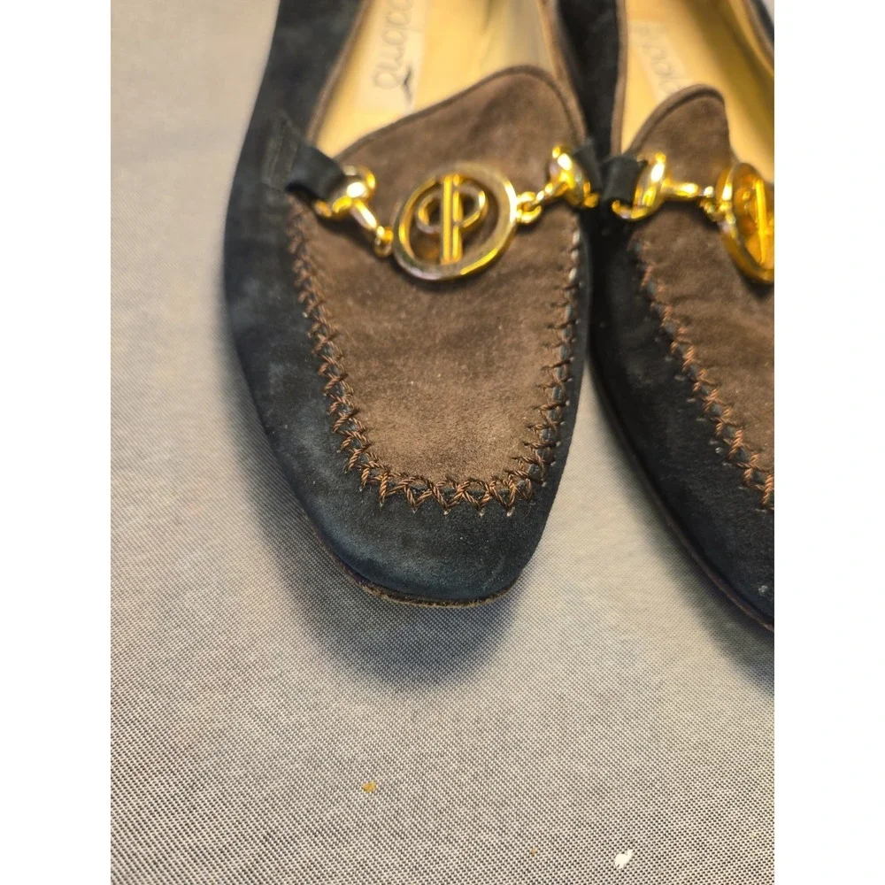 Vintage Paloma Italy Suede Horsebit Loafers - Women's Size 6 / 6.5 (9.5